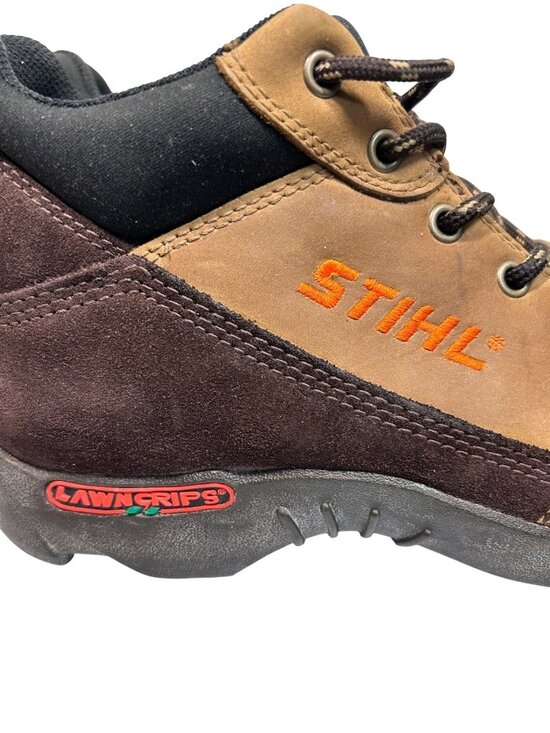 Stihl Mens LawnGrips Brown & Black Safety Toe Work Shoes Size 9.5 Leather & Rubb main image 5
